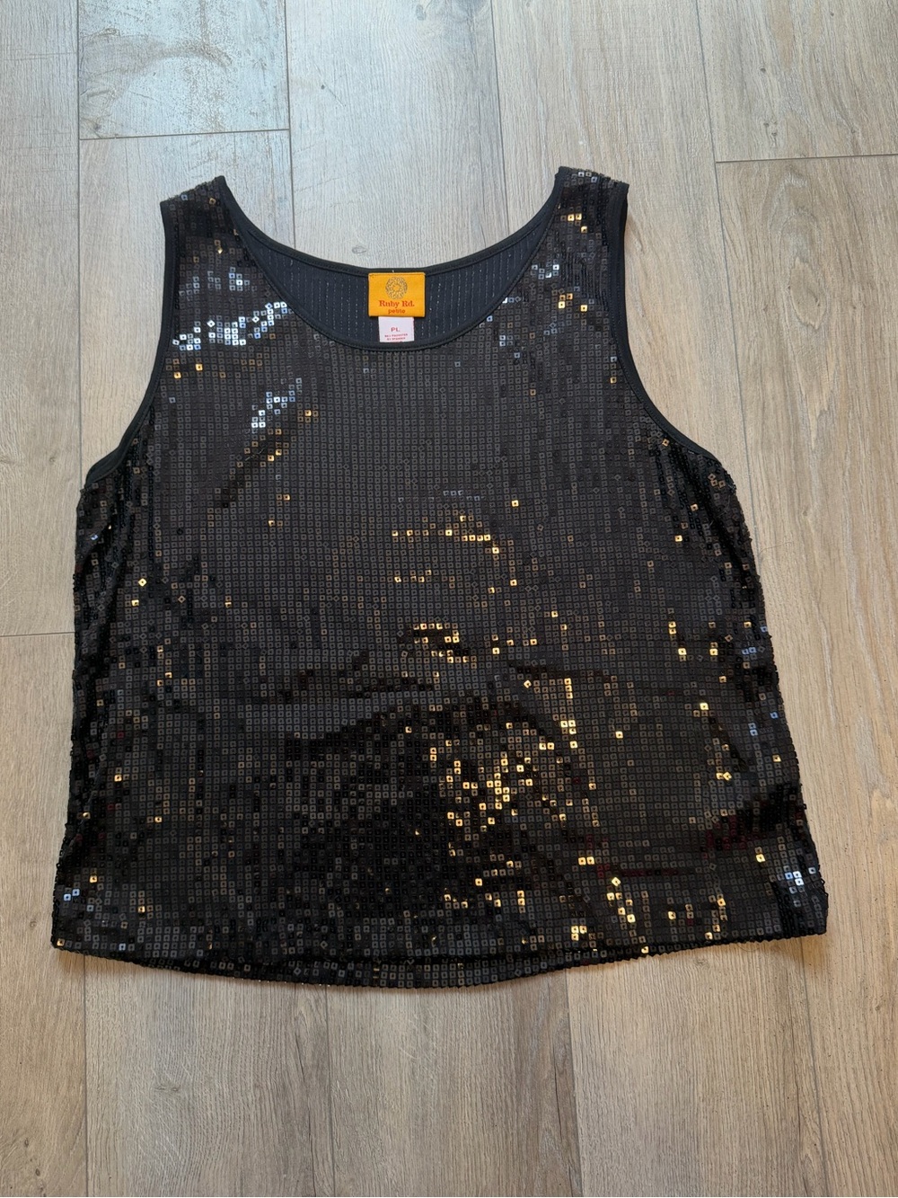 Black Sequin Tank Top